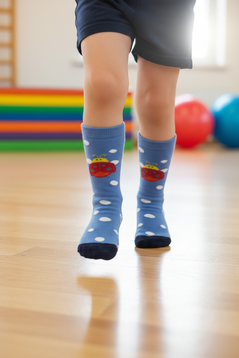 After School - Blue Ladybug Socks