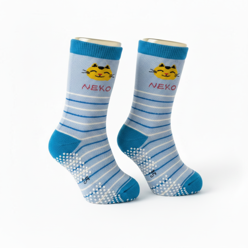 Blue NEKO Cat Socks - Studio Upright