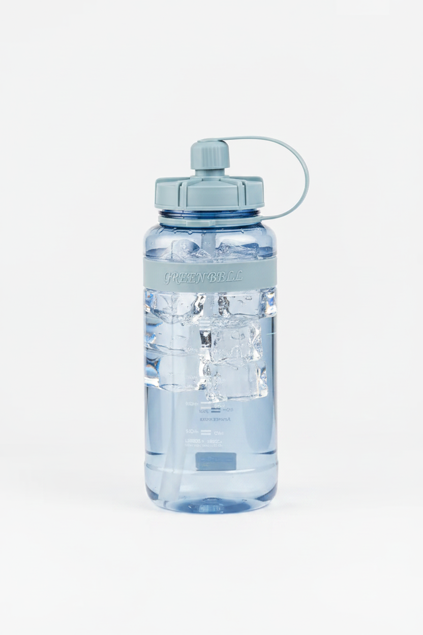 2000 ML Macaron Blueberry Water Bottle – Leakproof BPA-Free Water Bottle with level Markers