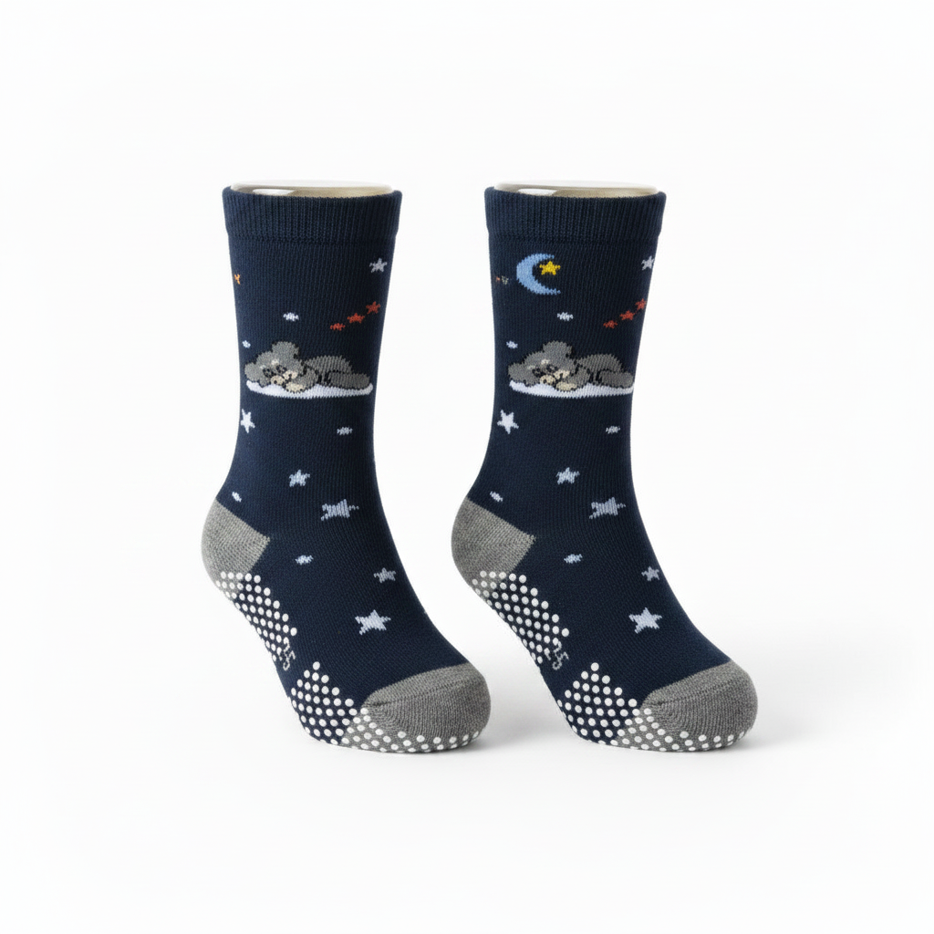 Navy Bear Socks