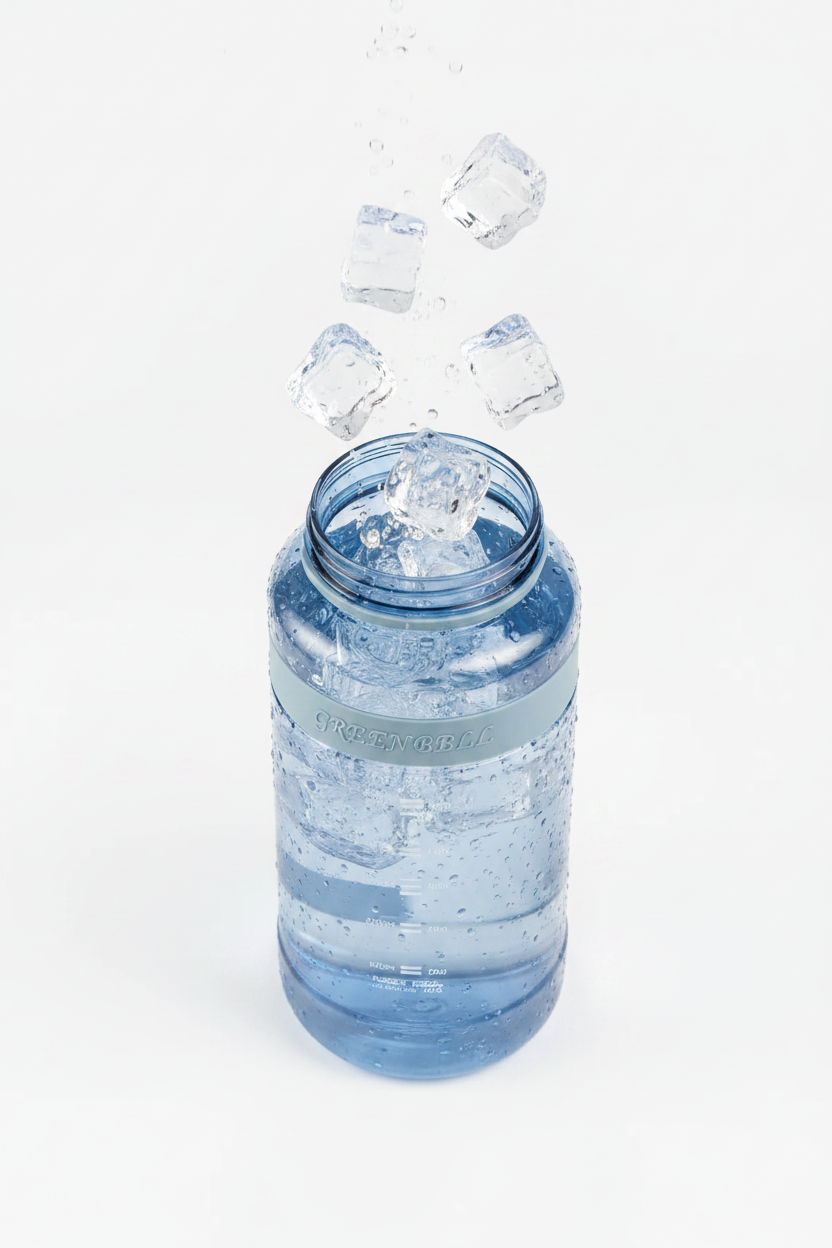 2000 ML Macaron Blueberry Water Bottle – Leakproof BPA-Free Water Bottle with level Markers