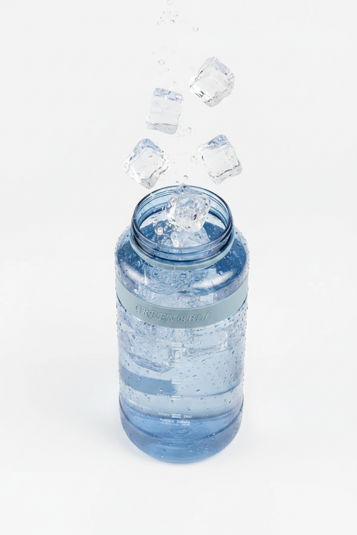 2000 ML Macaron Blueberry Water Bottle – Leakproof BPA-Free Water Bottle with level Markers